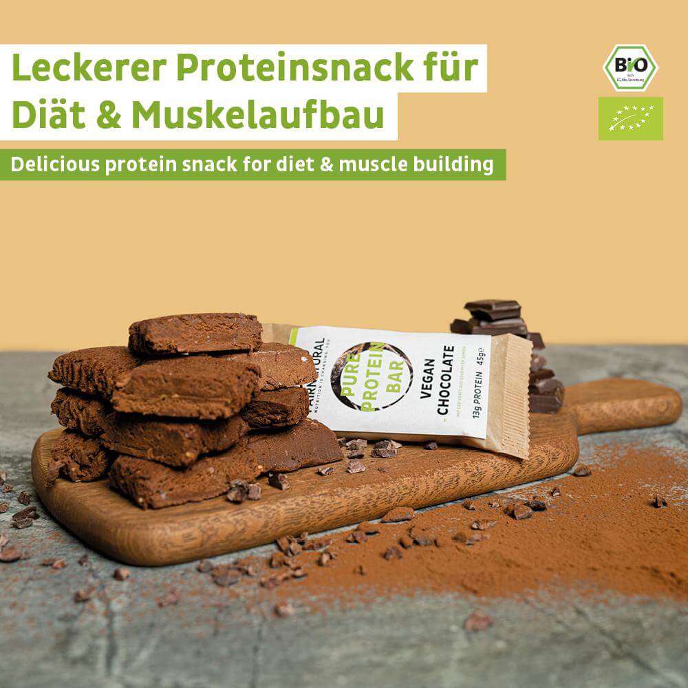 Bio Proteinriegel Vegan Schoko ohne Soja