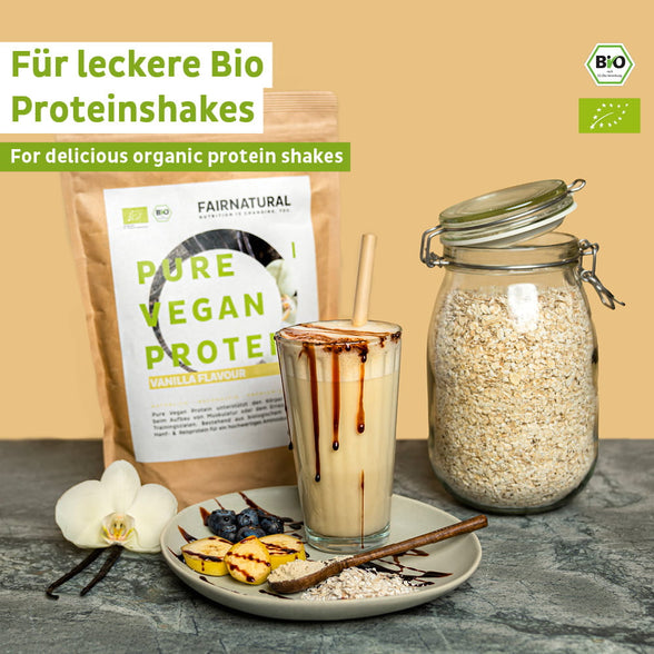 Proteine organiche vegane in polvere neutre senza soia