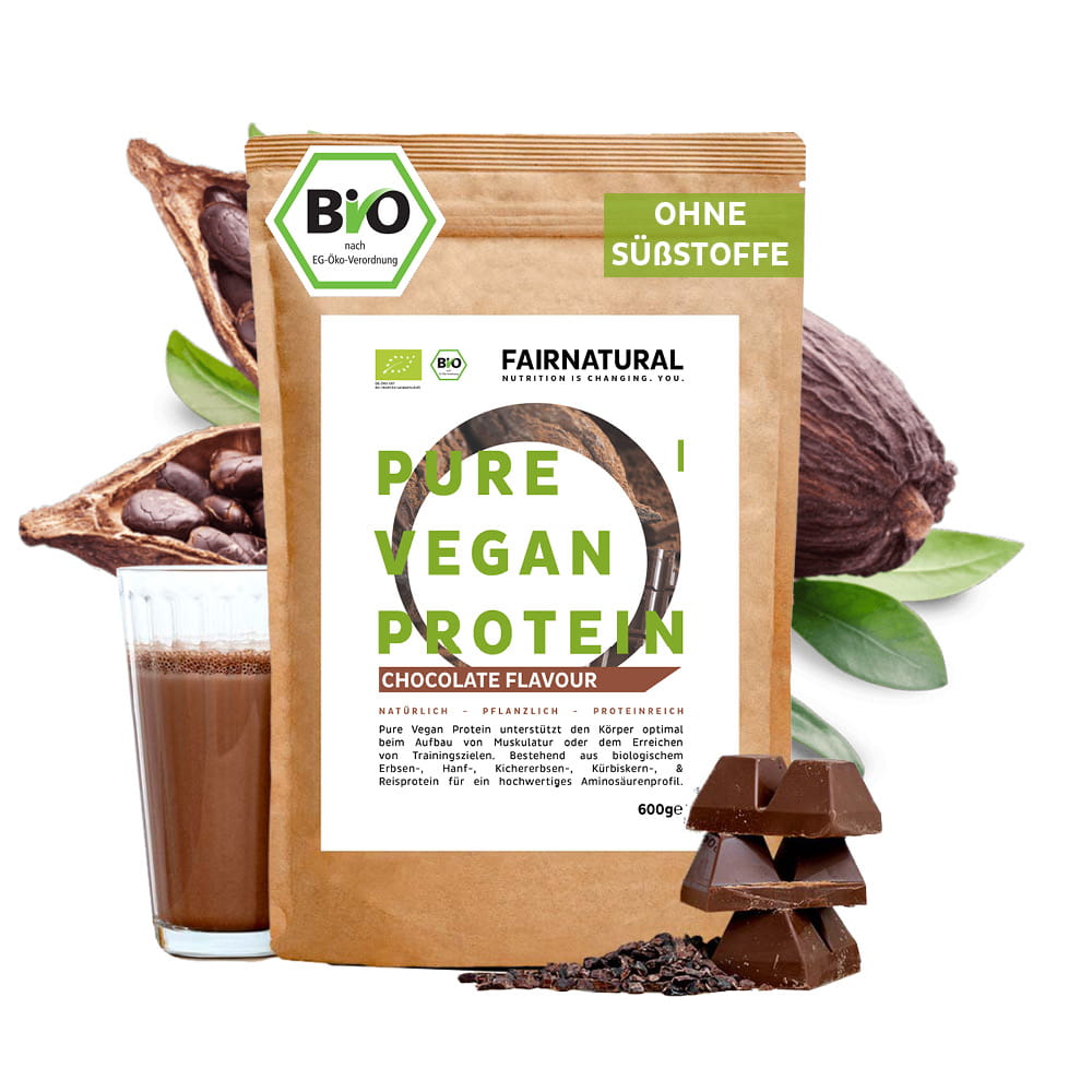 Poudre de protéine végétalienne bio chocolat sans soja