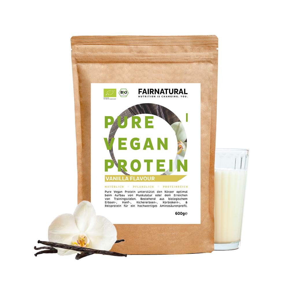Poudre de protéine végétalienne bio vanille sans soja