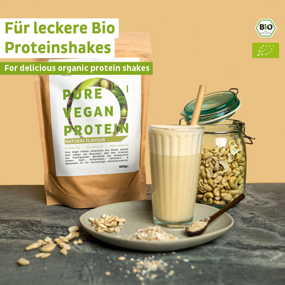 Poudre de protéine végétalienne bio vanille sans soja
