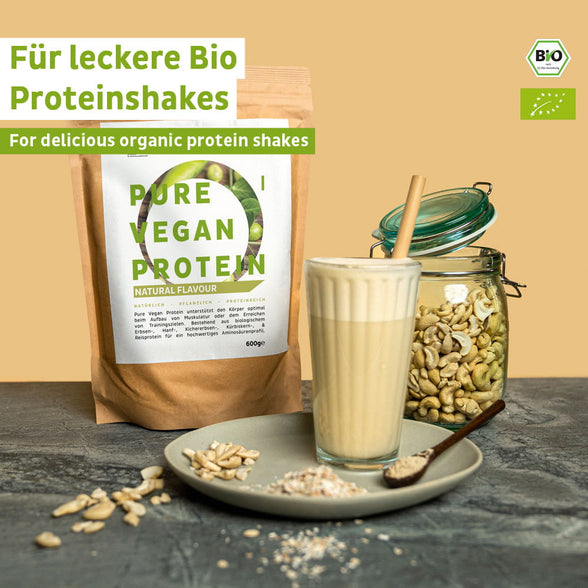 Proteine organiche vegane in polvere vaniglia senza soia
