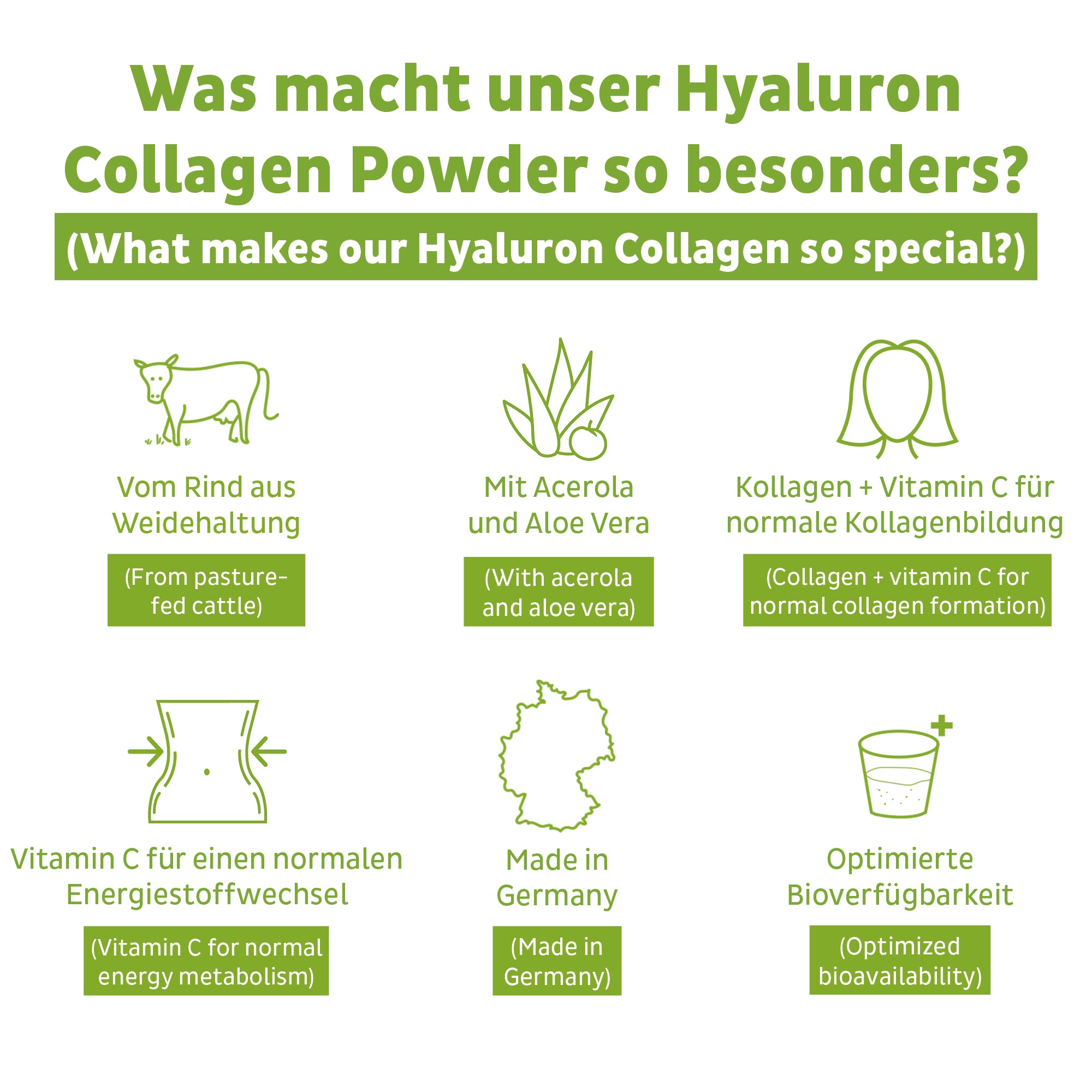 Kollagen Hyaluron Pulver 3er Pack Vorteilsaktion - 4-Monatskur