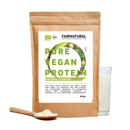 Proteine organiche vegane in polvere neutre senza soia