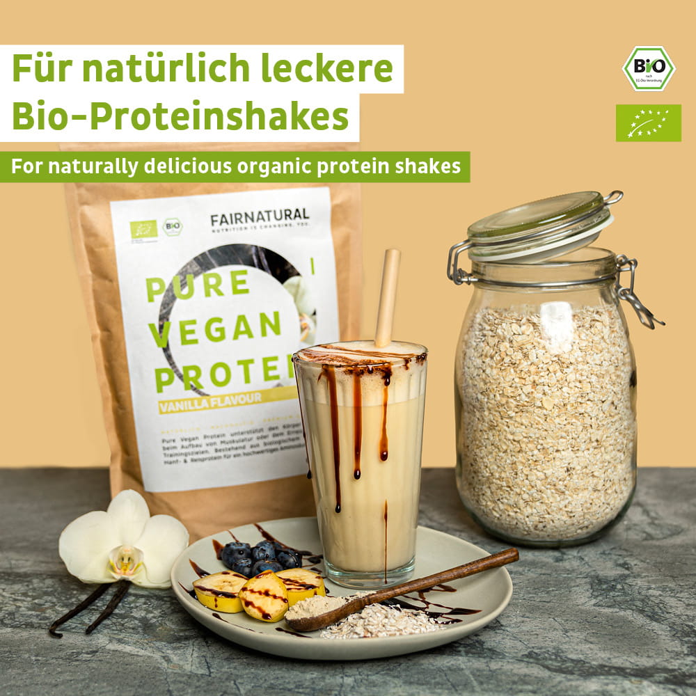 Proteine organiche vegane in polvere vaniglia senza soia