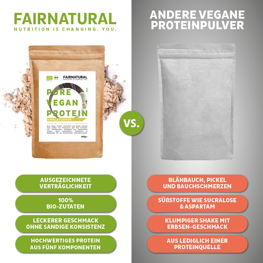 Poudre de protéine végétalienne bio vanille sans soja