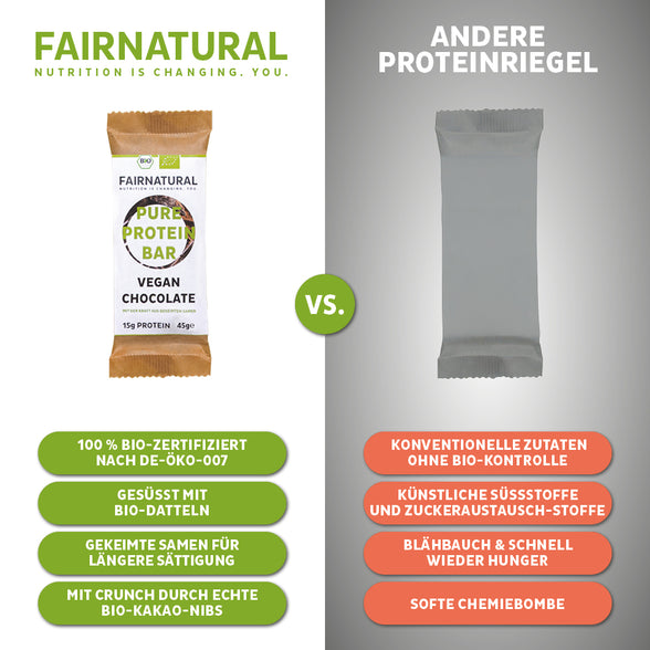 Organic Protein Bar Vegan Chocolate without Soy