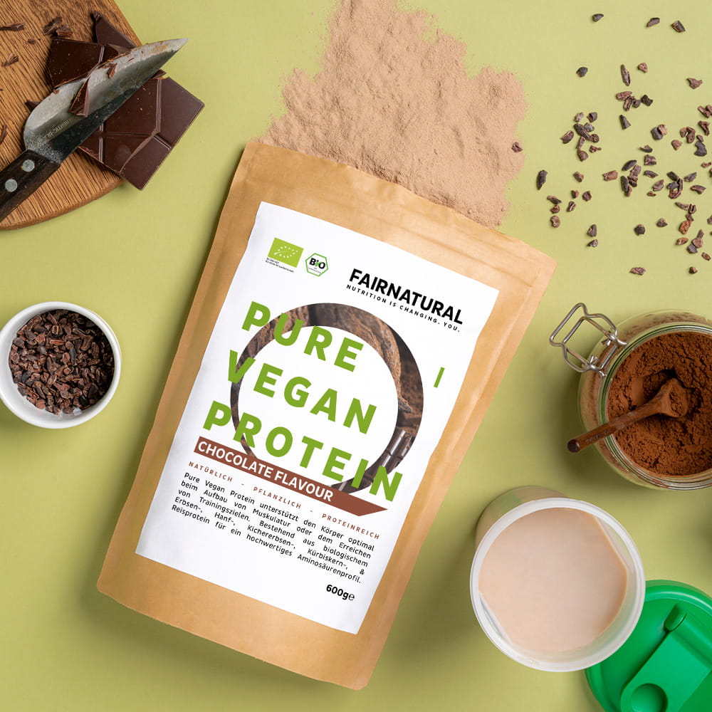 Fairnatural Bio Vegan Protein Schoko im 600-g-Kraftpapierbeutel
