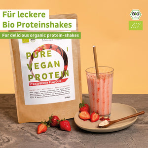 
                  
                    Lade das Bild in den Galerie-Viewer, Bio Veganes Proteinpulver Erdbeere ohne Soja
                  
                